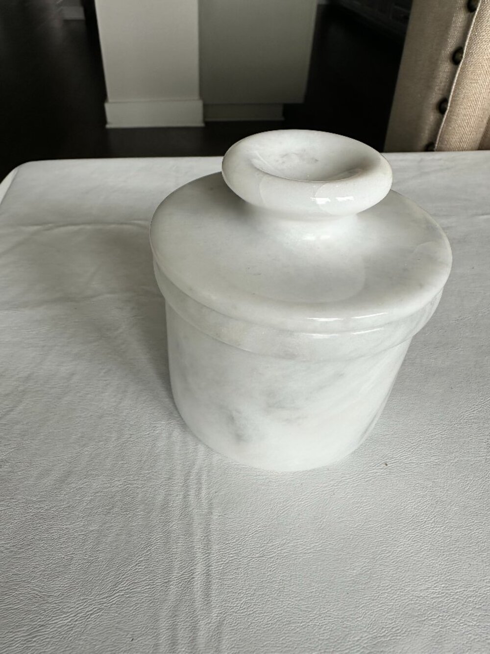Radicaln Marble Butter Keeper, White, 4.25"